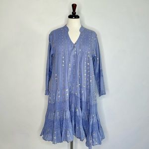 Sunday Saint-Tropez Metallic Hearts Dress, M